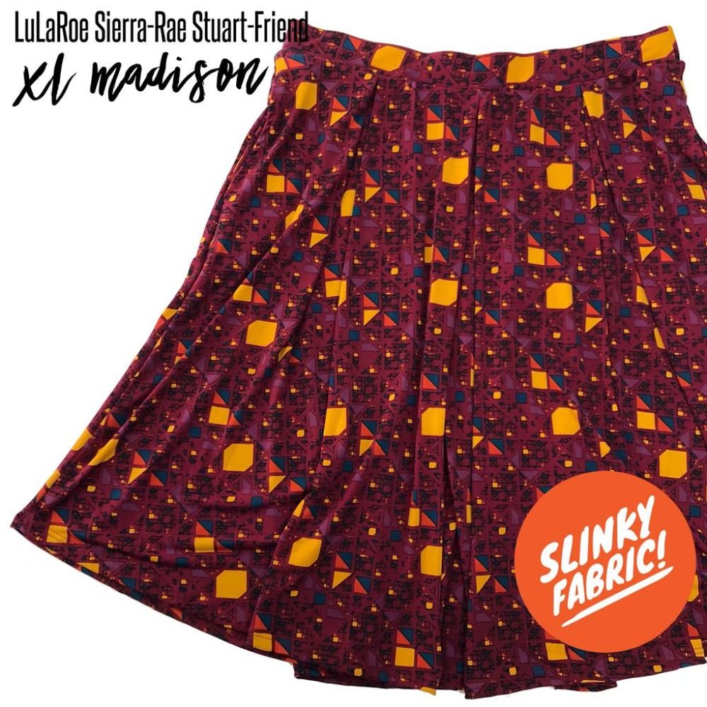 LuLaRoe Geometric Print Madison Skirt w/ Pockets